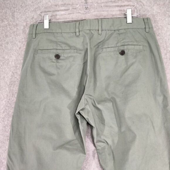 Marc Anthony Mens Size 33W x 31L Green Khanki Chino Flat Front Pants Workwear - Picture 8 of 11